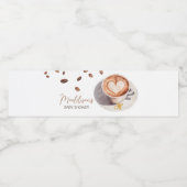 Baby wird Coffee Baby Shower Wasserflaschenetikett (Einzelnes Label)