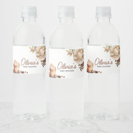 Baby wird Coffee Bean Baby Dusche brauen Wasserflaschenetikett (Flaschen)