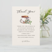 Baby wird Coffee Brown Baby Shower Dankeskarte (Stehend Vorderseite)