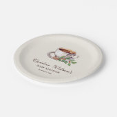 Baby wird Coffee Brown Baby Shower Pappteller (Schrägansicht)