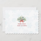 Baby wird draußen mit Virtual Baby Dusche per Mail Einladung (Rückseite)