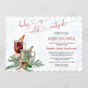 Baby wird draußen mit Virtual Baby Dusche per Mail Einladung