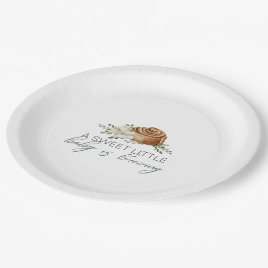 Baby wird gebäht pappteller (Schrägansicht)