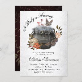 Baby wird gebraut | Fun Halloween Style Babydusche Einladung