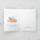 Baby wird gebraut | Herbstkaffee Babydusche Dankeskarte (Innenseite)
