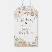 Baby wird gebraut | Herbstkaffee Babydusche Geschenkanhänger (Vorderseite)