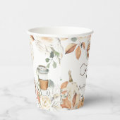 Baby wird gebraut | Herbstkaffee Babydusche Pappbecher (Rechts)