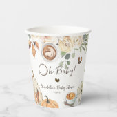 Baby wird gebraut | Herbstkaffee Babydusche Pappbecher (Vorderseite)