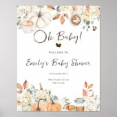 Baby wird gebraut | Herbstkaffee Babydusche Poster (Vorne)