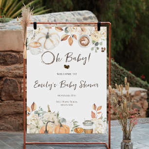 Baby wird gebraut   Herbstkaffee Babydusche Poster