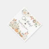 Baby wird gebraut | Herbstkaffee Babydusche Serviette (Ecke)