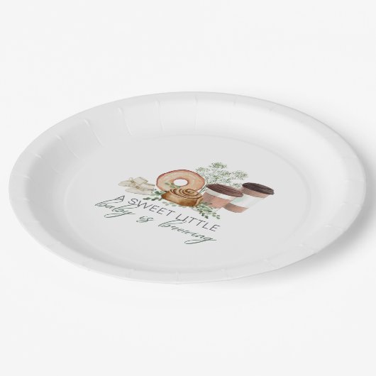 Baby wird gebraut pappteller (Schrägansicht)