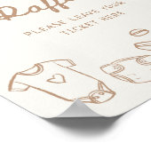 Baby wird Handgezeichnete Windelwindeln gebrauen Poster (Ecke)