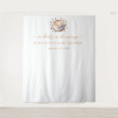 Baby wird Kaffee-Babydusche im Hintergrund aufzieh Wandteppich (Vorderseite)