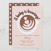 Baby wird Kaffee Brunch Baby Dusche Sprinkle Einladung (Vorne/Hinten)