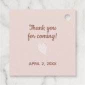 Baby wird Kaffee Brunch Baby Dusche Sprinkle Geschenkanhänger (Rückseite)