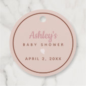 Baby wird Kaffee Brunch Baby Dusche Sprinkle Geschenkanhänger (Rückseite)