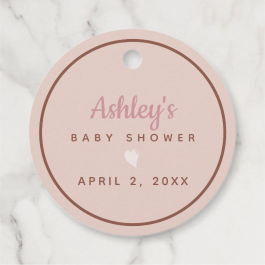 Baby wird Kaffee Brunch Baby Dusche Sprinkle Geschenkanhänger (Rückseite)