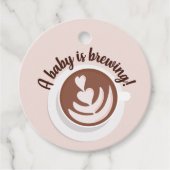 Baby wird Kaffee Brunch Baby Dusche Sprinkle Geschenkanhänger (Vorderseite)