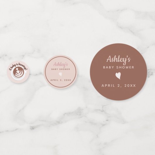 Baby wird Kaffee Brunch Baby Dusche Sprinkle Konfetti (Rückseiten)