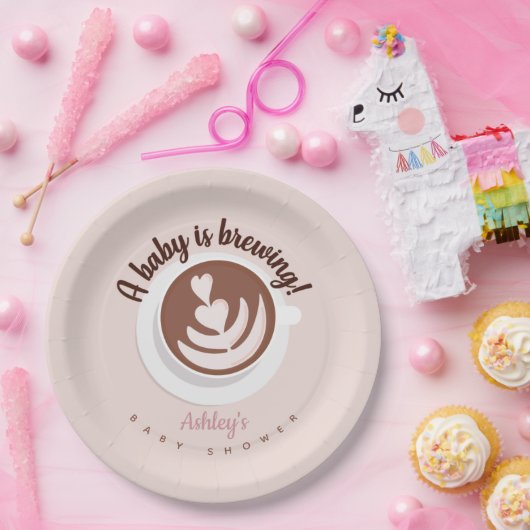 Baby wird Kaffee Brunch Baby Dusche Sprinkle Pappteller (Party)