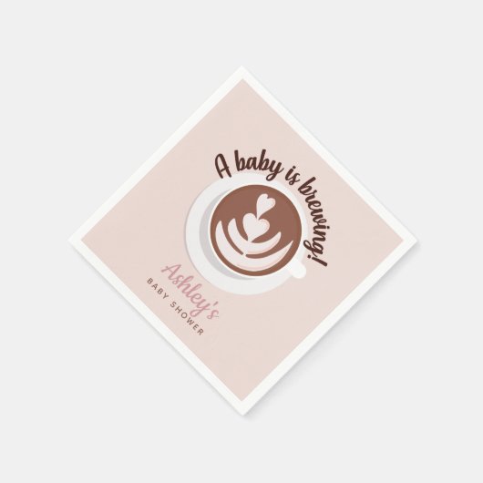 Baby wird Kaffee Brunch Baby Dusche Sprinkle Serviette (Ecke)