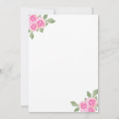 Baby wird Pink Teekanne mit Babydusche zubereiten Einladung (Rückseite)