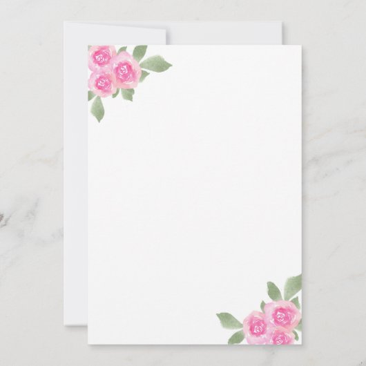 Baby wird Pink Teekanne mit Babydusche zubereiten Einladung (Rückseite)