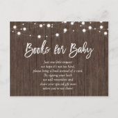 Baby wird rustikale Babyduschbücher für Baby zuber Einladungspostkarte (Vorderseite)
