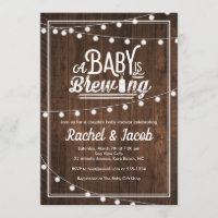 Baby wird rustikale Babydusche brauen