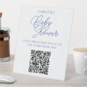 Baby Wish List QR Code Geschenklösung Willkommensw Sockelschild (In Situ)