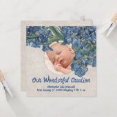 Baby With Van Gogh Irises Card Karte (Vorderseite/Rückseite Beispiel)