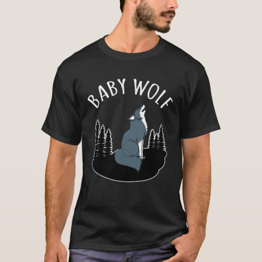 Baby Wolf  Animal  Family Matching T-Shirt (Vorderseite)