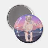 Baby Wombat Magnet (Vorderseite/Rückseite)