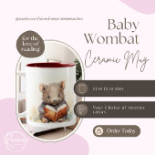 Baby Wombat Reader Keramik Tasse
