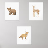 Baby Woodland Animals Kinderzimmer Dekoration Bilderwand Sets (Vorderseite)