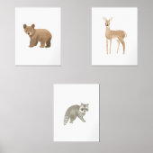 Baby Woodland Animals Kinderzimmer Dekoration Bilderwand Sets (Vorderseite)