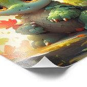 Baby Woodland Dragon Fotodruck (Ecke)