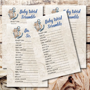 Baby Word Scramble Ahoy Es ist ein kindisches Them