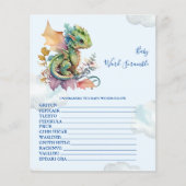 Baby Word Scramble Baby Showspiel (Vorderseite)