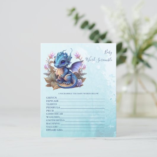 Baby Word Scramble Baby Showspiel (Stehend Vorderseite)