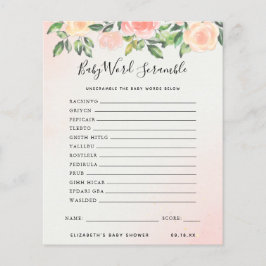 Baby Word Scramble | Baby Showspiel