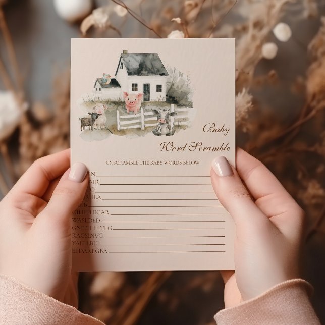 Baby Word Scramble Baby Showspiel (Von Creator hochgeladen)