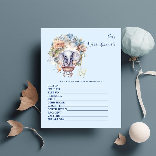 Baby Word Scramble Baby Showspiel