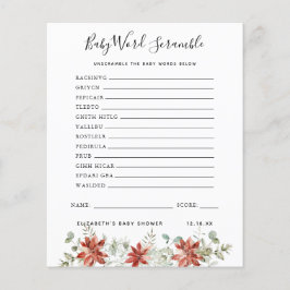 Baby Word Scramble | Baby Showspiel