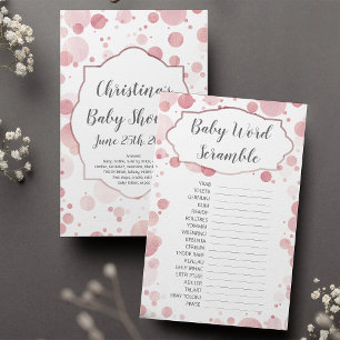 Baby Word Scramble Blassrosa Rose Gold Showspiel