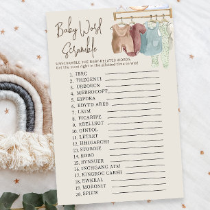Baby Word Scramble Boho Baby Kinderzimmer Showspie