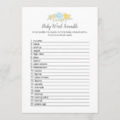 Baby Word Scramble Boy Teddy Bear Card Programm (Vorderseite)