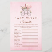 Baby Word Scramble Classic Baby Shower Game Flyer (Vorne)