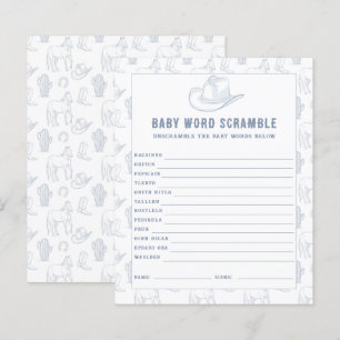 Baby Word Scramble Cowboy Baby Dusche